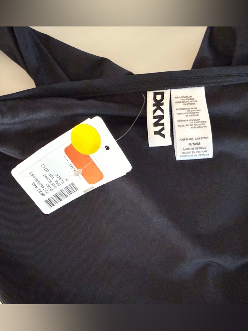 DKNY Black High-Cut Bikini Bottom with Buckle Detail - Picture 2 of 6